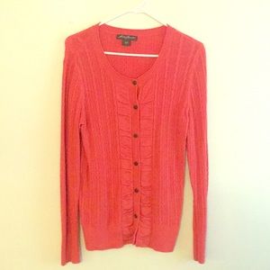 Eddie Baur Orange button up sweater